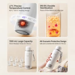 Avent Portable Bottle Warmer Travel Kettle 550ml 316L Stainless Steel 100C Boiling Constant Temperature Baby Formula Milk Warmer