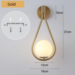 Nordic Minimalist LED Wall Lamp Bathroom Bedside Glass Ball Vintage Wall Lights Artistic Indoor Lighting For Staircase Aisle
