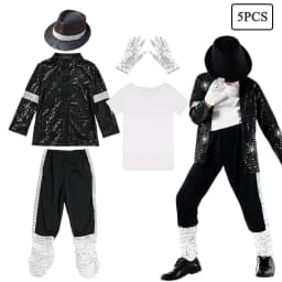 Kids Halloween Cosplay Outfit Boys Dance Show Performance Party Michael Jackson Carnival Pop Star Costume
