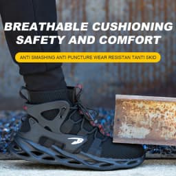 2026 Male Work Boots Indestructible Safety Shoes Men Steel Toe Shoes Puncture-Proof Work Sneakers Male Shoes Adult Work Shoes