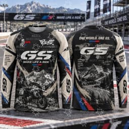 GS Adventure Motorcycle Long Sleeve T‑Shirt Men Motorbike Off‑Road Racing Jersey Unisex Motocross Casual Tops For Rider Fans