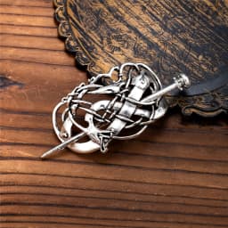 Retro Norse Runes Viking Celtic Knot Hair Clips & Barrettes Minimalist Witch Slide Stick Hairpin Accessories Women Pagan Jewelry