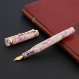 Luxury Acrylic Fountain Pen With Golden Green Calligraphy F Nib School Ink Color Office Writing Supplies