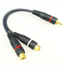 2 RCA Male to 1 RCA Female OFC Audio Splitter Cable Audio Converter Adapter Distributor Cord Wire Line For Car Audio