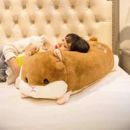 Cute Stuffed Animals Pillow Birthday Gifts Home Decor 90cm Cartoon Winter Hand Warm Hamster Plush Toy