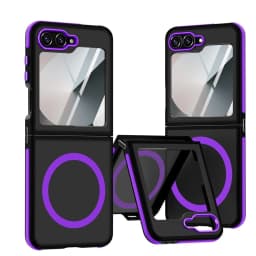 Business Matte for Magsafe Case for Samsung Galaxy Z Flip 7 6 5 ZFlip Flip6 Wireless Charging PC TPU Armor ZFlip7 ZFlip6 Cover