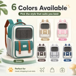 Moorpet Transparent Cat Backpack, All‑Season Breathable Pet Carrier, Portable Dual‑Use Shoulder & Hand Bag for Cats & Small Dogs