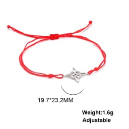LIKGREAT Irish Witch Knot Bracelet for Women Men Celtics Knot Woven Rope Jewelry Stainless Steel Amulet Talisman Birthday Gift