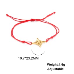 LIKGREAT Irish Witch Knot Bracelet for Women Men Celtics Knot Woven Rope Jewelry Stainless Steel Amulet Talisman Birthday Gift