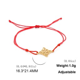 LIKGREAT Irish Witch Knot Bracelet for Women Men Celtics Knot Woven Rope Jewelry Stainless Steel Amulet Talisman Birthday Gift