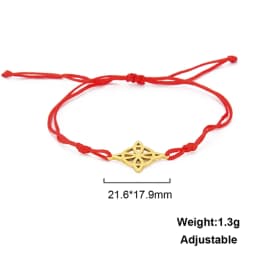 LIKGREAT Irish Witch Knot Bracelet for Women Men Celtics Knot Woven Rope Jewelry Stainless Steel Amulet Talisman Birthday Gift