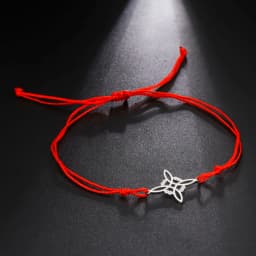LIKGREAT Irish Witch Knot Bracelet for Women Men Celtics Knot Woven Rope Jewelry Stainless Steel Amulet Talisman Birthday Gift