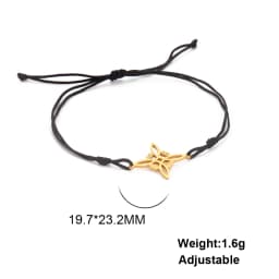 LIKGREAT Irish Witch Knot Bracelet for Women Men Celtics Knot Woven Rope Jewelry Stainless Steel Amulet Talisman Birthday Gift