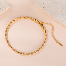 Skyrim 3MM Twisted Chain Bracelet Stainless Steel Gold Color Adjustable Bracelets Women Men Couple Jewelry Valentine's Day Gift