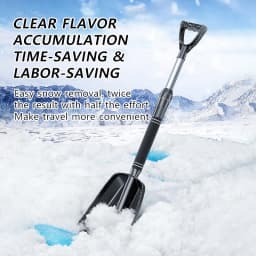 SEAMETAL Detachable Telescopic Winter Snow Ice Shovel Portable ABS Plastic Collapsible Snow Shovel for Outdoor Car Cleaning Tool