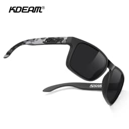 KDEAM Classic Fishing Polarized Sunglasses Large Size 148mm Overall Width Photochromic Sun Glasses For Driving Jogging Riding