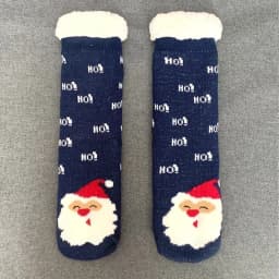Fuzzy Fluffy Sock Women Winter Christmas Gift Warm Plush Non slip Home Sleeping Soft Female Floor Thermal Slipper Sock Snowflake