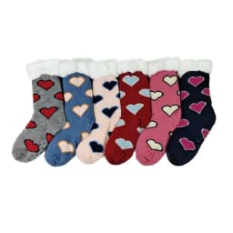 Fuzzy Fluffy Sock Women Winter Christmas Gift Warm Plush Non slip Home Sleeping Soft Female Floor Thermal Slipper Sock Snowflake