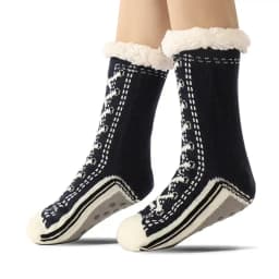 Fuzzy Fluffy Sock Women Winter Christmas Gift Warm Plush Non slip Home Sleeping Soft Female Floor Thermal Slipper Sock Snowflake