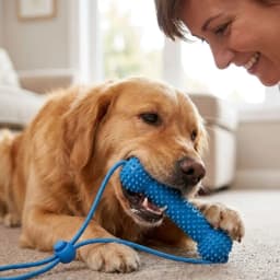 Bite-Resistant Dog Teething Stick Anti-choking Chew-resistant Pet Teeth Cleaning with Rope Dog Chew Stick Interactive Tug