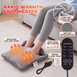 Winter Electric Foot Heating Pad USB Charging Soft Plush Washable Foot Warmer Heater Improve Sleeping Household Foot Warming Mat