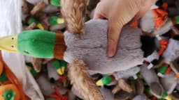 Cute Plush Duck Sound Toy Stuffed Squeaky Animal Squeak Dog Toy Cleaning Tooth Dog Chew Rope Toys