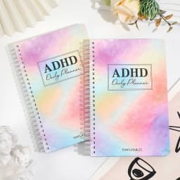 64 Sheets ADHD Daily Focus Planner A5 Notebook with Task Schedule Organizer Stickers for Neurodivergent Students Adults