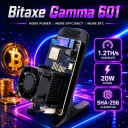 Bitaxe Miner Gamma 601 1.2TH/S Bitcoin Lottery Miner BM1370 Asic Chip SHA-256 Bitcoin Miner Open Source BTC Solo Miner Home Mine