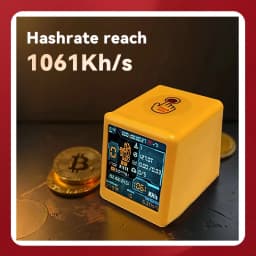 Lower Power Consumption BTC Solo Lottery Miner for computer nerd Smart TV Hashrate1060KH/s ESP32 gift home silent Desktop Clock
