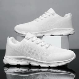 New Men's Shoes Breathable Casual Sneakers Summer White Black Running Shoes Lightweight Soft Sport Shoe Women Male