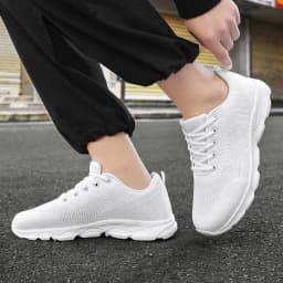 New Men's Shoes Breathable Casual Sneakers Summer White Black Running Shoes Lightweight Soft Sport Shoe Women Male