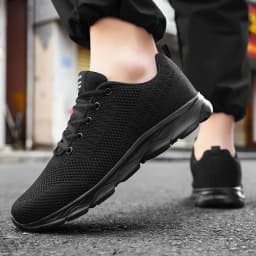 New Men's Shoes Breathable Casual Sneakers Summer White Black Running Shoes Lightweight Soft Sport Shoe Women Male