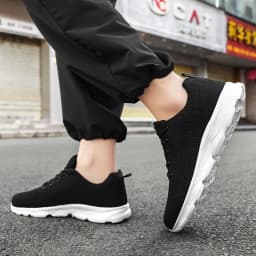 New Men's Shoes Breathable Casual Sneakers Summer White Black Running Shoes Lightweight Soft Sport Shoe Women Male