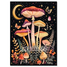 5D Diamond Painting Kit Mushroom Butterfly Art Picture Mosaic Gem Cross Stitch Home Living Room Decorative Painting Gift