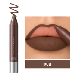 Matte Soft Mist Lip Liner Lipsticks 8 Colors Smooth and Pigmented Non-Stick Chocolate Lipsticks