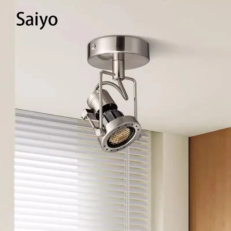 Led Spotlights Surface Mounted Spot Light Medieval Industrial Style Ceiling Lamp 2 3 Heads Adjustable Angle Painting Lighting