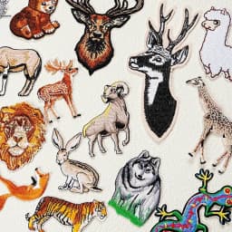 Exquisite Embroidered Animal Iron On Patch Elk Zebra Goat Embroidered Badge DIY Clothes and Bags Fashion Decoration Accessories