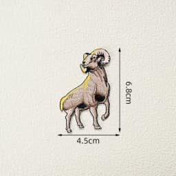Exquisite Embroidered Animal Iron On Patch Elk Zebra Goat Embroidered Badge DIY Clothes and Bags Fashion Decoration Accessories