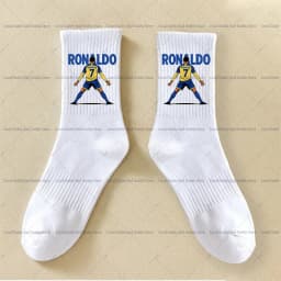 Cristiano Ronaldo Kids Long Socks CR7 Fashion Printed Hosiery Summer Breathable Thin Socks Outdoor Sports Socks Birthday Gifts