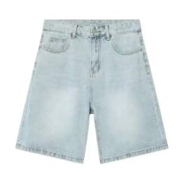 IEFB Summer Denim Shorts Men's Loose Korean Style Retro Short Jeans Fashion Washed Casual Knee Length Pant New Streetwear 9A8588
