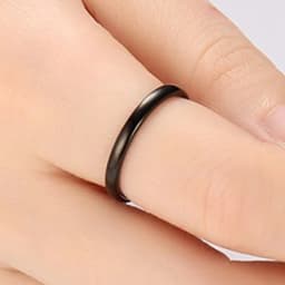 Freeteeme Punk 2mm/4mm/6mm/8mm Wide Simple Rings for Women Men Stainless Steel Smooth High Polished Wedding Finger Rings Jewelry