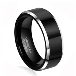 Somen 8mm 6mm Women Men Black Tungsten Carbide Ring Wedding Band Promise Marriage Couples Rings Set Fashion Alliance Jewelry