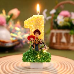 Hot Cute Cartoon T-O-Y Story Digital Candle Numbers 0-9 Kids Birthday Cake Decoration Cartoon Party Supplies Accessory