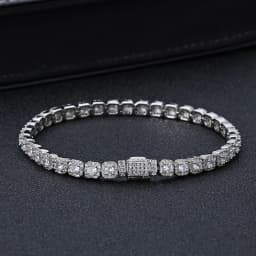 5mm Iced Tennis Chain Bracelet Bling Zircon Cluster Diamond 18k Gold Plated Bracelet for Women Men Hip Hop Jewelry