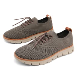 Plus Size 51 52 53 54 Men's Knit Wingtip Oxford Shoes Lightweight Breathable Slip‑on Business Casual Walking Sneakers for Men