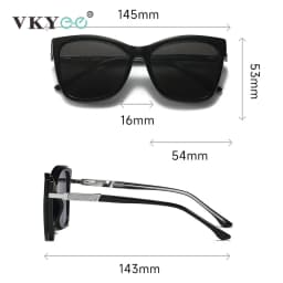 VICKY Fashion New Design TR90 Polarized Magnetic Clip-on Sunglasses Men and Women Polarized Sunglasses Optical Myopia Glasses