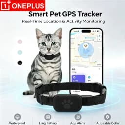 OnePlus Remote Pet GPS Tracker Real-Time Tracking Movement Alert Waterproof AntiLost Dog Cat Global Locator for Apple Find APP
