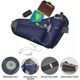 Fanny Pack with Water Bottle Holder Crossbody Bag with Extension Strap Running Belt Hydration Waist Pack for Walking Running
