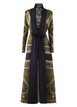 LANMREM Niche Trend Printed Windbreaker Women's 2025 New Loose Oversized Long Sleeved Pleated Trench Cardigan Long Coat 2DB2481