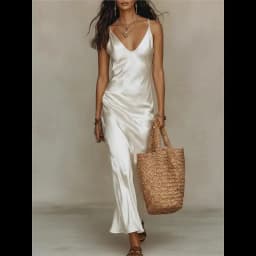 Chic Women's Satin Maxi Dress Fashion New Sleeveless Sexy Straps Evening Dresses With Summer Elegant Holiday Party Evening Gown
